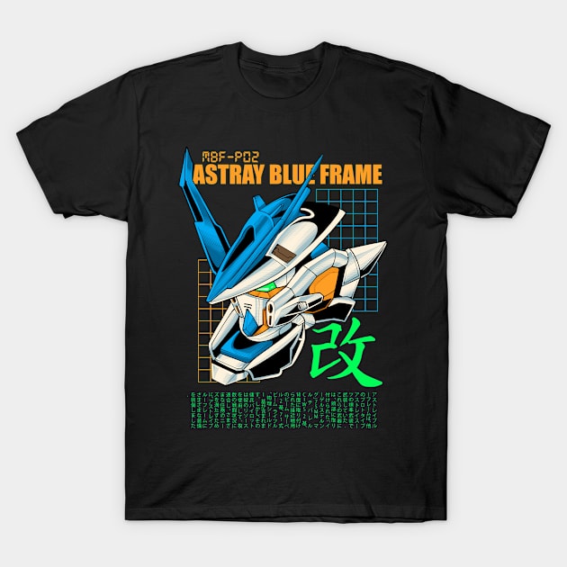 Gundam Astray Blue Frame T-Shirt by Marciano Graphic